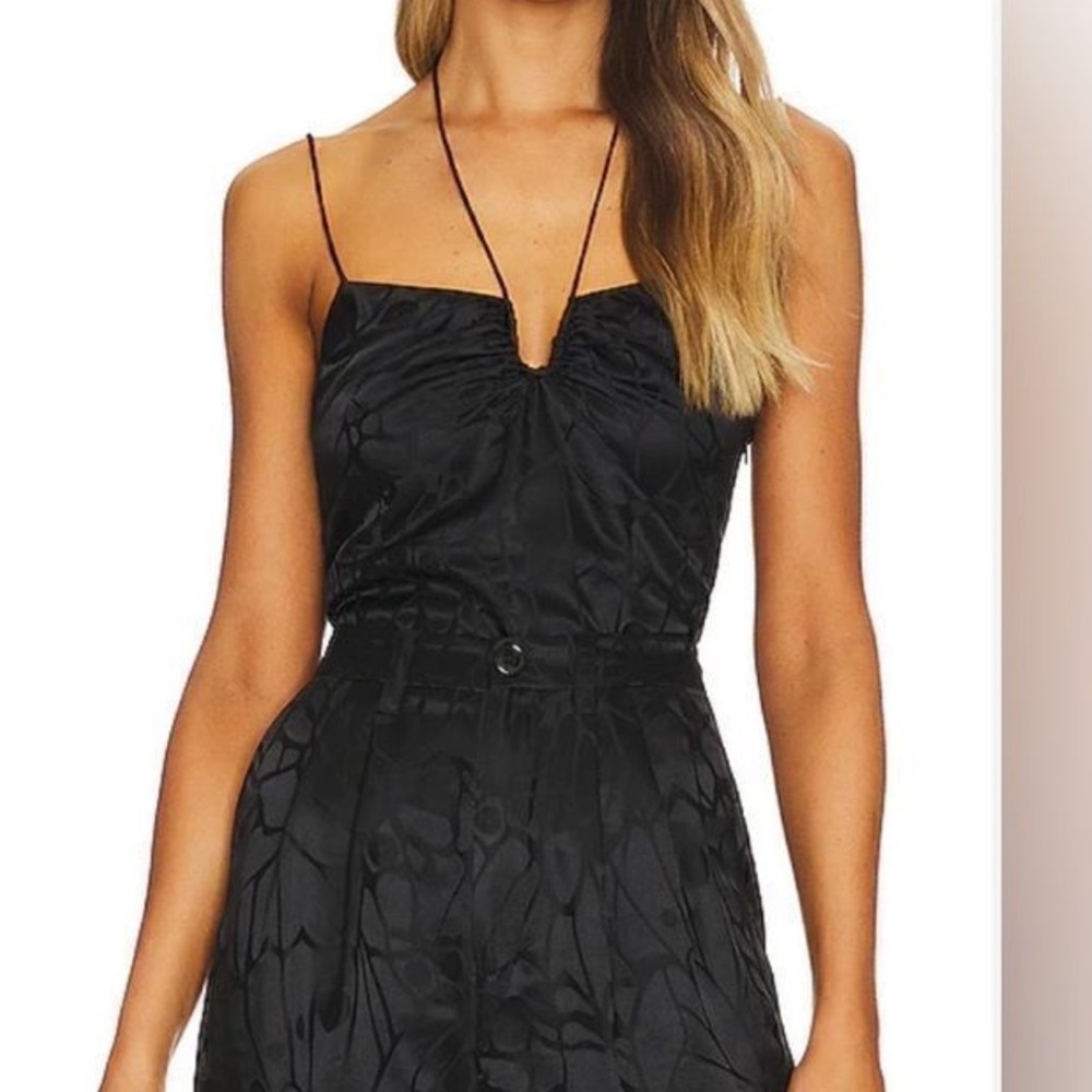 Anine Bing Black Patterned Camisole and Shorts (Set)
